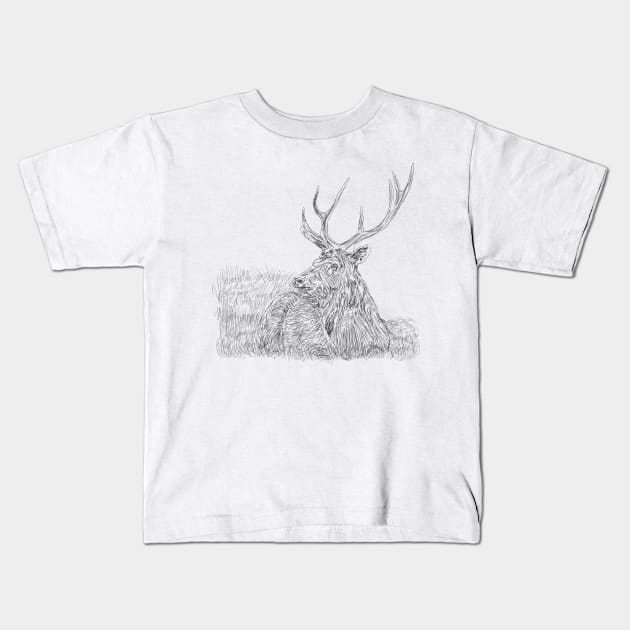 Deer Kids T-Shirt by Dojaja